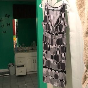 Black and white dress.